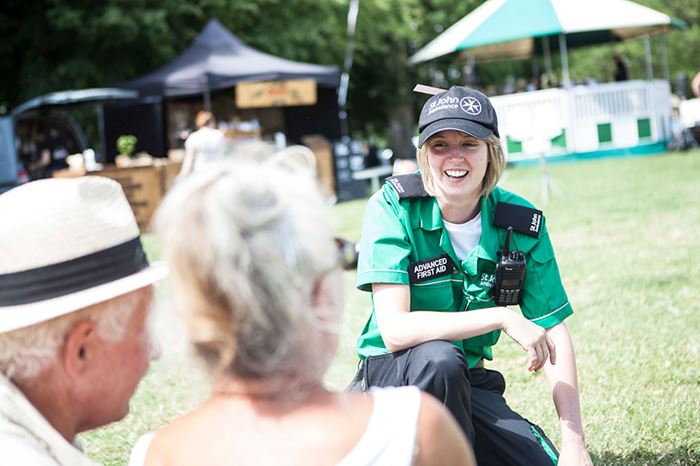 St John Ambulance volunteers providing support