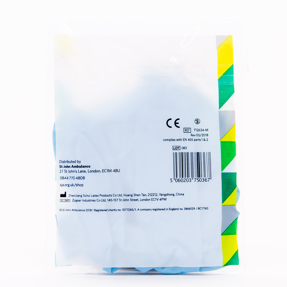 Medium Blue St John Ambulance Nitrile Powder-Free Gloves