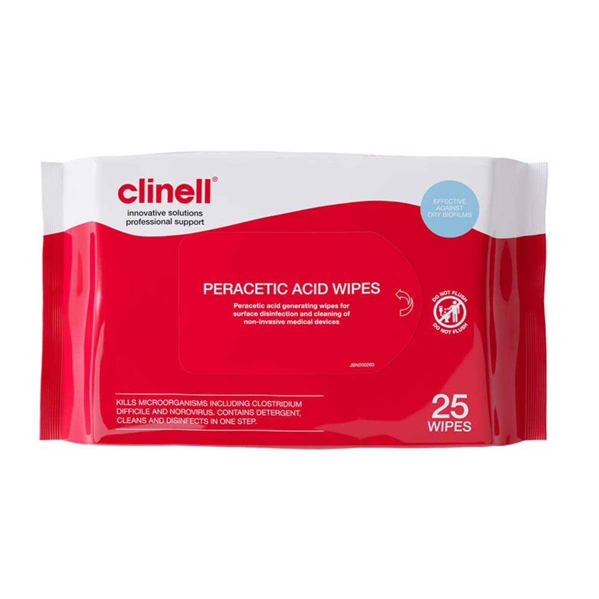 Pack of 25 Clinell® Peracetic Acid Wipes